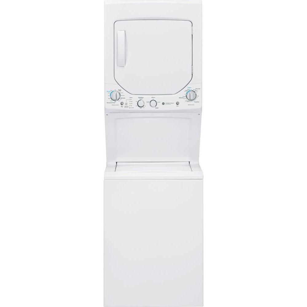 GE GUD24GSSMWW White Laundry Center with 2.3 cu. ft. Washer and 4.4 cu